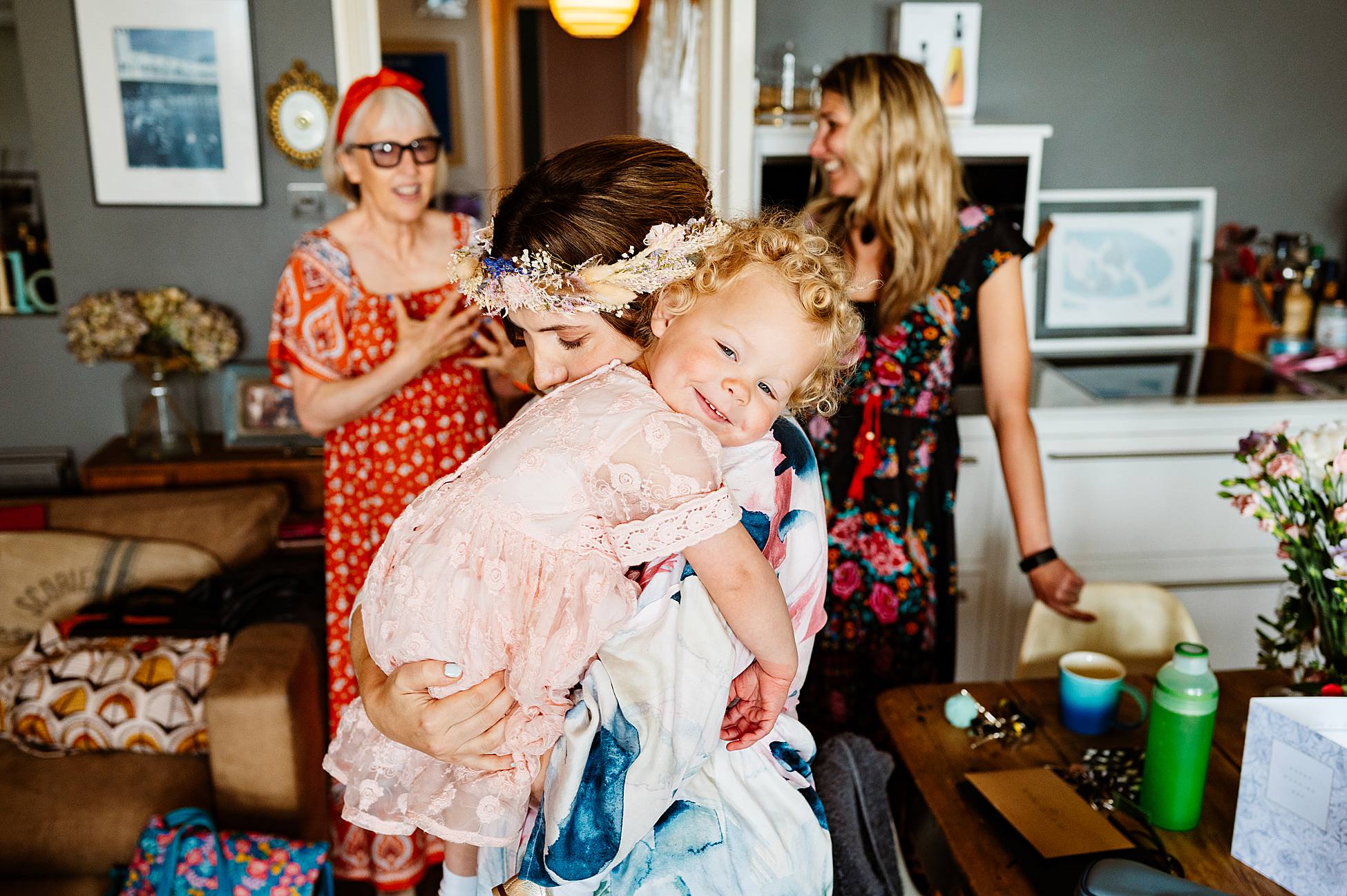 bride and her daughter brighton wedding 