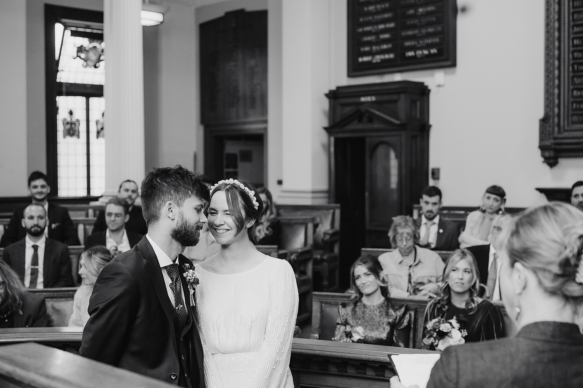 bride and groom brighton town hall